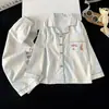 Conjunto de pijama de manga larga para niños para primavera y otoño, corte holgado, elegante ropa de casa de seda helada para niños, adecuado para niños mayores, ropa para aire acondicionado