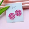Estilo Novo Primavera e Verão Xadrez Transparente Estampado Botões Acessórios Botões DIY para Roupas Tamancos Acessórios Decorativos para Capa de Celular