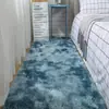 Tapete Nórdico Tie-dye de Seda e Lã para Casa Cross-border Dropshipping Simples Tapete de Chão para Sala de Estar Tapete de Pelúcia para Quarto ao Lado da Cama Capacho