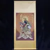 Caligrafía y Pintura Antigua, Pintura del Vestíbulo, Estatua de Buda, Pintura del Salón Central, Imitación Estilo Vintage de Zhong Kui, Ya Enmarcado, Thangka Religioso de los Ocho Inmortales Cruzando el Mar