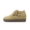Zapatos Birkenstock de Cuero de 7 cm con Suelas Gruesas y Aumento Oculto de Altura, Punta Redonda, Estilo Casual Retro Versátil, Zapatos Birkenstock para Mujeres Petite