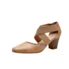 Novedad Primavera 2026 Estilo Retro Correa Cruzada Punta Cuadrada Mary Jane con Cordones Tacón Grueso Zapatos de Tacón Alto para Mujer