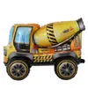 Set de Globos Temático de Vehículos de Construcción, Incluye Globos Metálicos de Excavadora y Camión de Bomberos para Decoraciones de Fiesta de Cumpleaños