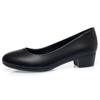 Zapatos de cuero zapatos de mujer negros ropa de trabajo profesional para ir al trabajo azafata propiedad servicio al cliente suela blanda cómodos resistentes transpirables zapatos de mujer