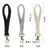 Llavero pulsera de cuerda de algodón tejida a mano, pulsera tejida con colgante, llavero, colgante para llave de coche