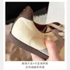 Zapatillas casuales de cuero de vaca de primera capa con suela plana para el día a día, zapatos para aumentar la altura para mujer, nuevo modelo de principios de otoño 26 H090107