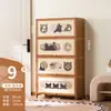 Zapatero Multicapa para Entrada de Casa con Puerta, Almacenamiento Integrado de Zapatero, Montado en Pared, Interior, Bonito Pasillo Habitación de Alquiler