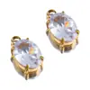 Colgante Estilo Retro de Acero Inoxidable 304 Incrustado con Circonita de Alta Transparencia, Color Dorado Electroplateado de 18K que Conserva el Color, Accesorios para Collar DIY