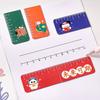 Regla Marcador Magnético Plegable Dibujo Animado Lindo Estudiante Regla de Medición Papelería Color Clip Plegable para Páginas de Libros
