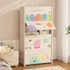 Almacenamiento a Prueba de Polvo Armario Sencillo Dormitorio Dibujos Animados Hogar Gabinete de Almacenamiento Vertical Multicapa Almacenamiento de Gran Capacidad Zapatero Sencillo