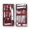Set de cortaúñas en stock transfronterizo, pinzas para cutículas de acero inoxidable, set de herramientas de manicura y pedicura de 19 piezas, cortaúñas para dropshipping