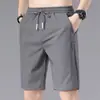 Shorts Casuais Masculinos Novos de Verão Estilo Coreano Perna Reta Moda Tendência Confortável Calça de Cinco Pontos