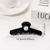Grace Jewelry Pasador de Pelo Estilo Francés Perla Gama Alta Patrón de Carey Pinza de Tiburón Accesorio Versátil para el Cabello para Mujeres