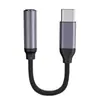 Adaptador Tipo C Cable Adaptador de Audio Trenzado Teléfono Móvil Auriculares de 3.5mm Llamada de Voz para Videojuegos Convertidor Tpc