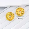 Aleación de Cobre Oro Simulado Mantra de Seis Caracteres Filigrana Hebilla de Paz Colgante Collar de Moda Lujo Ligero Sensación de Gama Alta Anillo Redondo Colgante