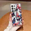 Funda magnética popular para teléfono transfronteriza con estrellas y mariposas, funda protectora anti-desgaste estilo europeo y americano S25, funda transparente acrílica S24