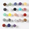 Brincos de Pedra Natural Pulseira Colar Corrente para Celular Contas Bola de Cristal Bola de Flor Acessórios de Joias DIY Cristal Tecido