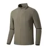 Cortavientos de un solo botón para hombre con cuello alto 26 Otoño Nuevo Ropa deportiva para hombre Resistente al viento Cuello alto Softshell Exterior