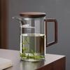 Nueva Tetera de Cristal con Infusor de Té Verde, Filtro en Forma de Media Luna, Taza de Té y Colador de Té Integrado, Resistente al Calor para Uso Doméstico