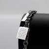 Exagerado Hip-Hop Europeo y Americano Acero de Titanio Collar Multicapa para Mujer Ins Marca Cuadrada Colgante con Letra Grabada Personalizado Oscuro Didi Accesorios Rebotantes