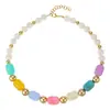 Venta Caliente de Verano Collar de Resina Colorido Estilo Vacaciones en la Playa Cadena para Clavícula Accesorios Dopamina Collar de Lujo Ligero