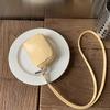 Bolso Cuadrado Pequeño Color Caramelo para Mujer 2025 Nuevo Elegante Simple Estilo Coreano Bolso de Mano Fresco y Dulce para Colgar del Cuello