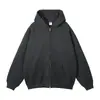 Ropa Nueva para Hombre de la Temporada Otoño e Invierno 2025 Transfronteriza con Forro de Terciopelo, Cremallera Plateada, Cárdigan Holgado, Sudadera con Capucha de Marca de Moda, Lista para la Venta