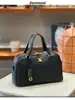 Bolsa de Bowling de Aguja para Mujer, Bolso Tote de Gran Capacidad, Bolso de Mano Moderno de Cuero Genuino de Primera Capa, Bolso de Hombro, Saco de Arena de Cuero de Primera Capa