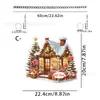 Colgante de Acrílico 2D de Papá Noel Sentado en el Inodoro Leyendo el Periódico Decoración Navideña Accesorios