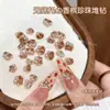 Decorações de Arte para Unhas com Zircônia Champagne de Alta Qualidade, Diamantes Empilhados Sem Base, Pérola Brilhante de Luxo Leve, Bola de Diamante Multifacetada para Unhas