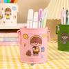 Portalápices de Corazón para Niñas Estilo Americano Retro Estudiante Escritorio Caja de Almacenamiento de Papelería Niños Niñas Niños Lindo Barril para Lápices