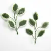 Ebay Explosiones Simulación Planta Verde 6 Borde Blanco Hojas de Navidad Ratán Hecho a Mano Hojas de Navidad Manualidades Navideñas Garath