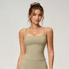 Top de tirantes finos cuadrado multicolor para yoga con almohadillas en el pecho, alta elasticidad, amigable con la piel, secado rápido, transpirable, adecuado para fitness y deportes