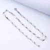 Collar para Hombre de Moda Transfronterizo Acero de Titanio Cadena Versátil para Clavícula Acero Inoxidable Chapado en Oro Real de 18K Collar que No se Desvanece