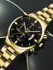 Reloj de Acero Inoxidable de Moda para Hombre Lujoso Calendario Cuarzo Pulsera Relojes de Negocios para Hombre Reloj Montre Homme