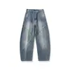 Calça jeans retro masculina curva Mayuenjoy, calça larga solta, calça harém jovem, calça longa moderna K14