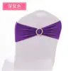 Flor Elástica para Respaldo de Silla, Funda Decorativa de Color Sólido para Respaldo de Silla, Moño, Aro de Correa con Hebilla de Diamante para Boda de Exposición