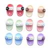 Nuevo par de pantuflas pegamento crema paquete de material para carcasa de teléfono móvil DIY pasador broche sonido vibrante joyería de resina para influencers