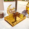 Bt277-279 Caja de Acrílico con Espejo en Forma de Media Luna Transfronteriza para Dulces y Snacks Decoración Navideña para el Hogar Caja de Almacenamiento para Regalos