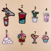 Parches de Tela Bordados, Insignias Bordadas por Computadora, Parches de Tela Bordados Premium, Pegamento, Palomitas de Maíz, Dulces, Parches para Ropa, Apliques
