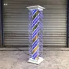 Luz Rotatoria LED para Salón de Peluquería Peluquería Barbería Caja de Luz Rotatoria Cuadrada Montada en Pared de Pie Doble Uso Vidrio Templado