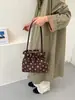 Bolsa feminina transfronteiriça bolsa balde moderna bolsa de mão Heng Geng nova bolsa casual de ombro único bolsa tiracolo bolsa da sorte bolsa de bolinhas de nicho