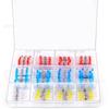 Recursos Transfronterizos 250 Piezas Anillo de Soldadura Impermeable Tubo Medio Termorretráctil Bloque Terminal de Soldadura Conector Juego Combinado Caja