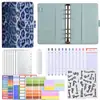 Cuaderno Creativo con Estampado de Leopardo A6 Color Macarrón Cuaderno de Hojas Sueltas Diario