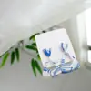 Nuevos Pendientes de Cerámica Azul y Blanco Estilo Chino Jingdezhen, Pendientes de Plata 925 Estilo Antiguo de Alta Gama, Lujo Accesible y Pendientes de Alta Gama