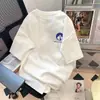 Camiseta simple versátil de manga corta estilo pareja con estampado de letras en inglés, cuello redondo, venta al por mayor del fabricante