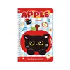 Novo Caderno Espiral A5 com Desenho de Gato Preto Cartoon Fofo, Caderno para Anotações de Sala de Aula para Estudantes, Caderno de Diário de Alto Valor Atacado