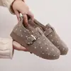 Zapatos Birkenstock de Otoño e Invierno Antideslizantes Cómodos Zapatos de Algodón para el Hogar Para Usar Afuera Mujer Ligeros Casuales Cálidos Engrosados Que Aumentan la Altura Suela Suave