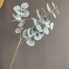 Plantas Verdes Simuladas, Folhas de Dinheiro, Folhas de Eucalipto, Projetos Transfronteiriços para Casa e Casamento, Enfeites para Decoração de Locais de Paisagismo, Arranjos de Flores e Folhas