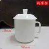 Taza de Conferencia de Porcelana de Hueso Tangshan con Logo Personalizado Adecuada para Regalos Empresariales, Impresión, Taza de Té para Oficina Gubernamental con Tapa